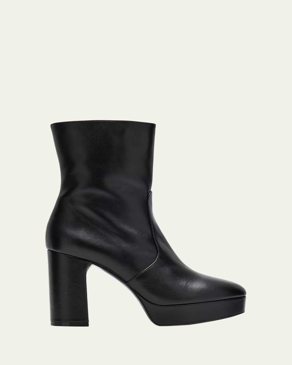 Dayna Leather Platform Booties